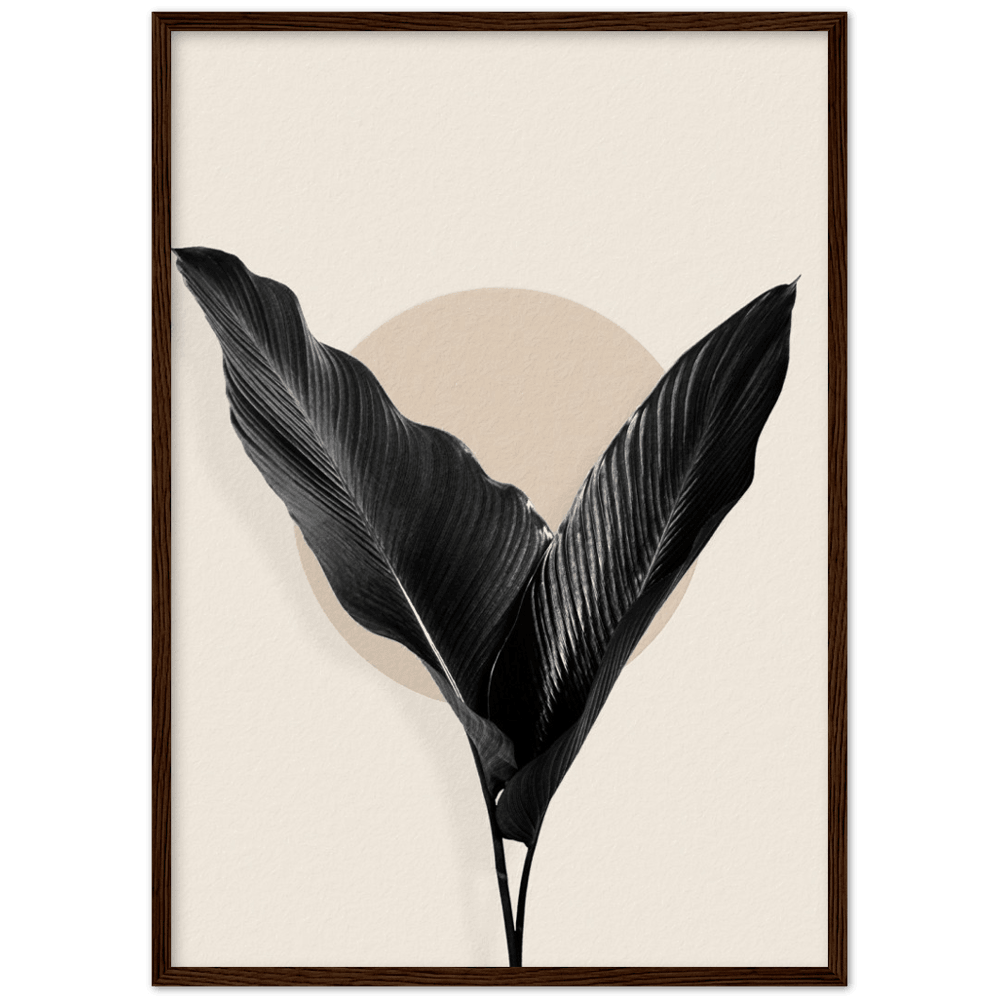 Elegantes Schwarze-Blätter-Poster - Printree.ch abstrakt, Blatt, Blätter Hintergrund, Blüte, Blütenblatt, Dekor, Dekoration, dekorativ, Design, Druck, Eleganz, Element, exotisch, gezeichnet, Grafik, Hintergrund, Illustration, Kraut, Kunst, Laub, mono, Motiv, Natur, organisch, Ornament, Textur, tropisch, weiss, Wiederholung