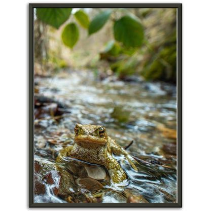 Erdkröte im Bach - Printree.ch amphibisch, biologie, fauna, Foto, Fotografie, frosch, gemeinsam, kröte, makro, Martin_Reichenbach, nahaufnahme, natur, teich, tier, wild