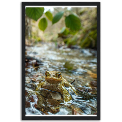 Erdkröte im Bach - Printree.ch amphibisch, biologie, fauna, Foto, Fotografie, frosch, gemeinsam, kröte, makro, Martin_Reichenbach, nahaufnahme, natur, teich, tier, wild