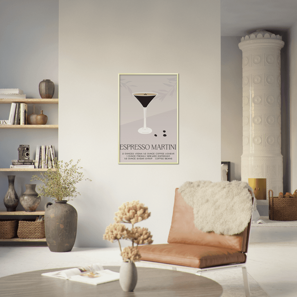 Espresso Martini Poster: Stilvolles Cocktailbar-Poster für Zuhause! - Printree.ch alkohol, bar, blaue lagune, cocktail, eis, erfrischung, flüssigkeit, frisch, getränk, glas, hintergrund, illustration, isoliert, kalt, kirsche, lebensmittel, limette, limonade, martini, minze, obst, orange, pina colada, saft, sommer, süss, tropisch, wein, zitrone