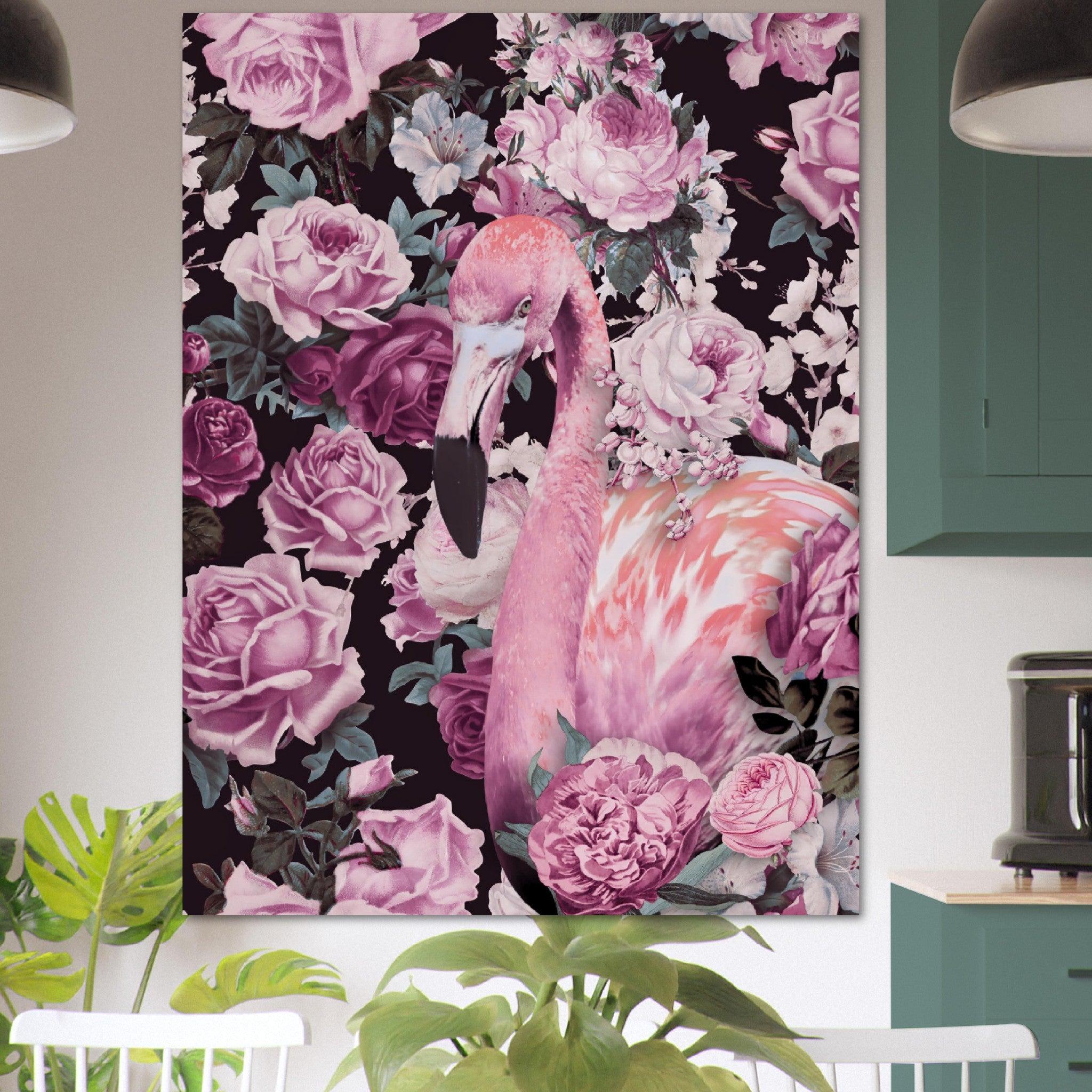 Flamingo in Rosen - Andrea Haase - Printree.ch Andrea Haase, Vertikal