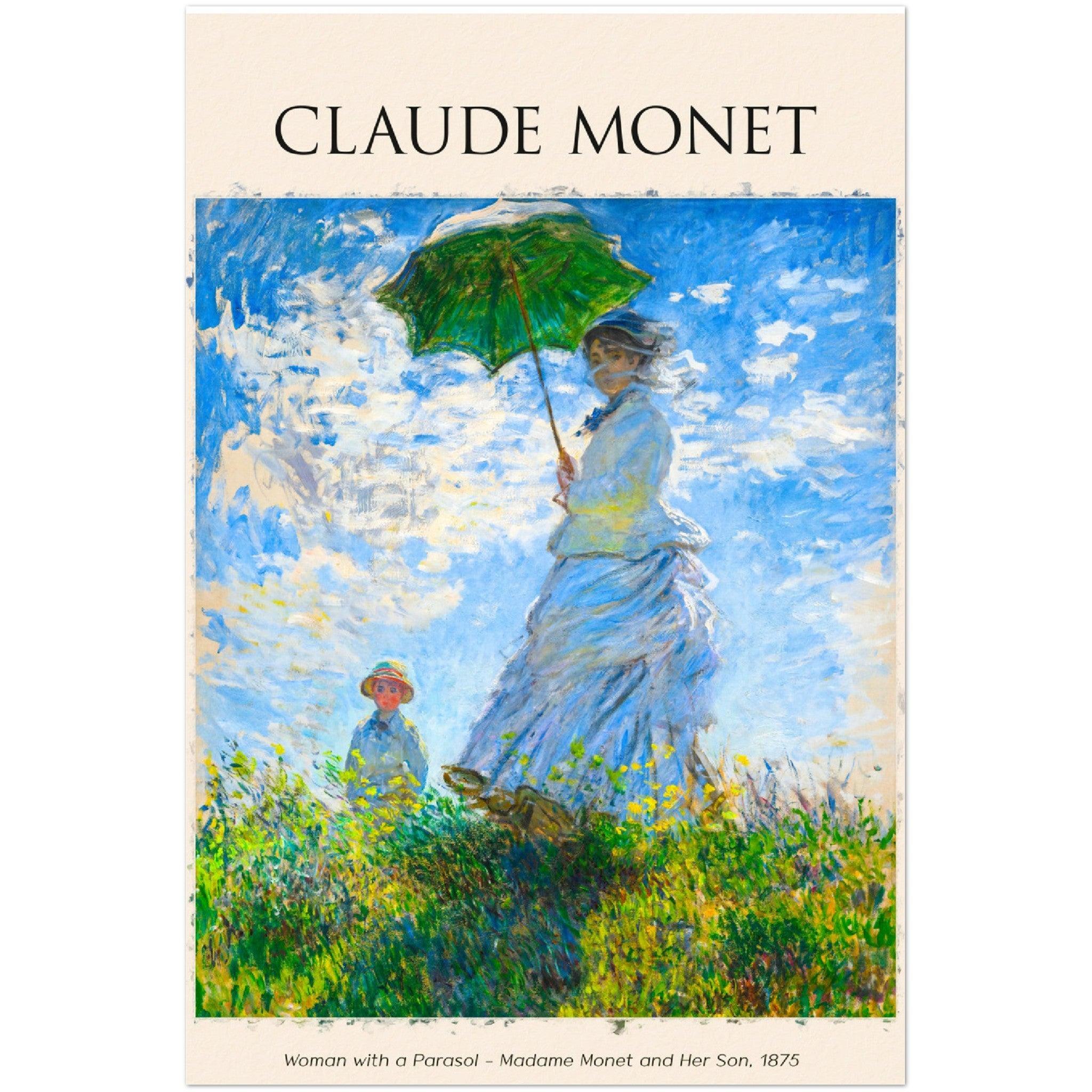 Frau mit Sonnenschirm, 1875 von Claude Monet - Printree.ch Kunst, Meisterwerk, Poster