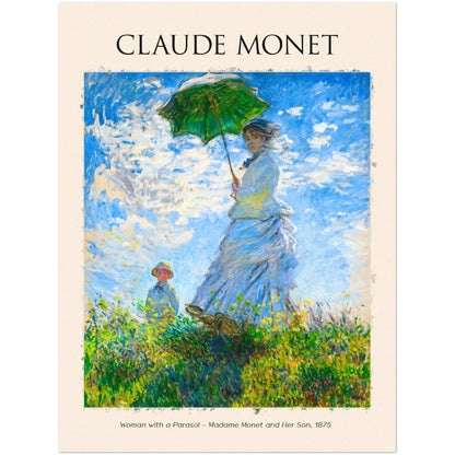 Frau mit Sonnenschirm, 1875 von Claude Monet - Printree.ch Kunst, Meisterwerk, Poster