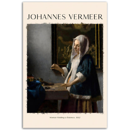 Frau mit Waage Gemälde von Jan Vermeer - Printree.ch abstrakte frauen, frau, Frauen, Kunst, Malen, Maler, Malerei, Meisterwerk