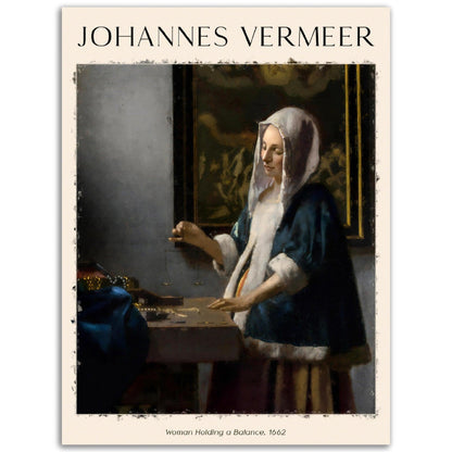 Frau mit Waage Gemälde von Jan Vermeer - Printree.ch abstrakte frauen, frau, Frauen, Kunst, Malen, Maler, Malerei, Meisterwerk