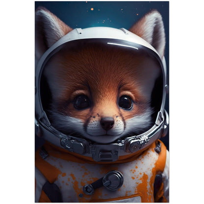 Fuchs Baby Astronaut Portrait - Printree.ch 3d illustration, Astronaut, Poster