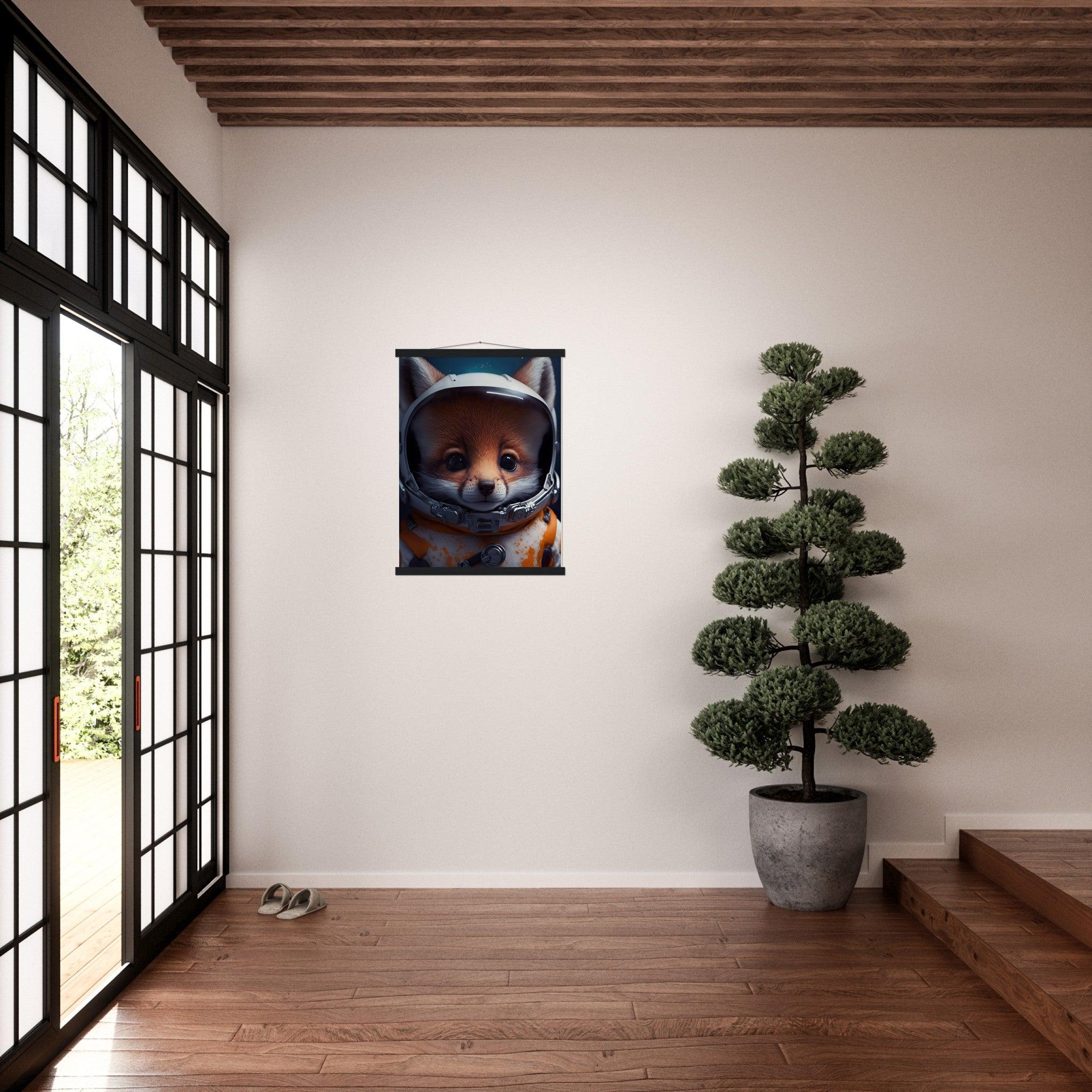 Fuchs Baby Astronaut Portrait - Printree.ch 3d illustration, Astronaut, Poster