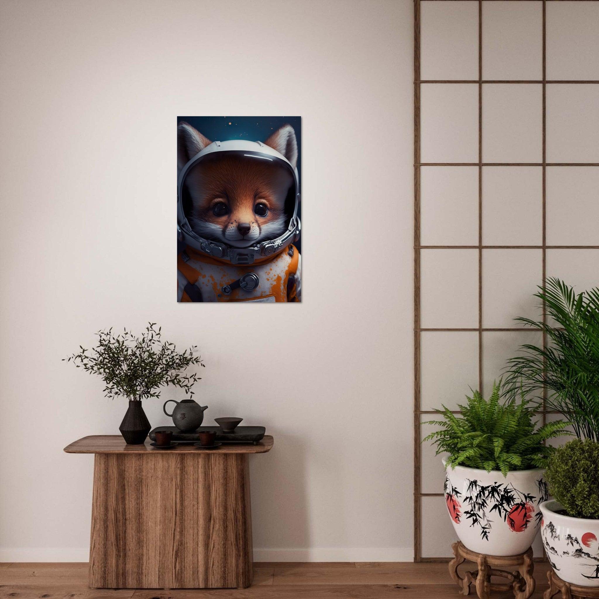 Fuchs Baby Astronaut Portrait - Printree.ch 3d illustration, Astronaut, Poster