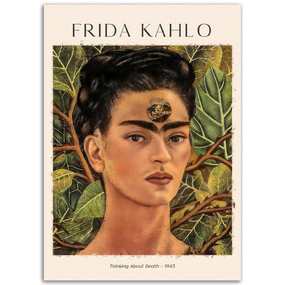 Gedanken an den Tod (Thinking About Death) Gemälde von Frida Kahlo - Printree.ch abstrakte frauen, frau, Frauen, Kunst, Malen, Maler, Malerei, Meisterwerk