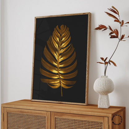 Goldenes Blatt - Printree.ch Gold, luxus, Palme, palmen, Palmenblatt