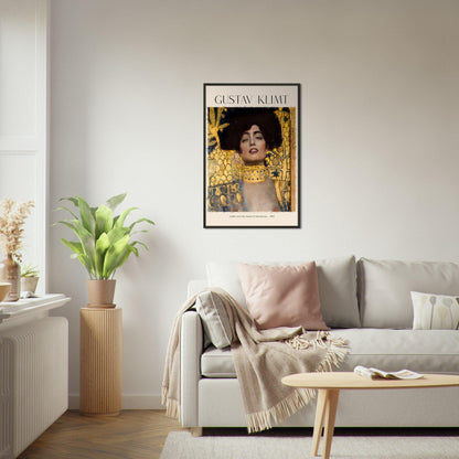 Gustav Klimts "Judith mit dem Haupt des Holofernes" Poster - Printree.ch abstrakt, art, background, beauty, bright, canvas, color, colorful, decoration, decorative, design, drawing, girl, gold, graphic, illustration, klimt, Kunst, Kunstwerk, line, love, Meisterwerk, modern, nature, oil, painting, people, plant, Poster, romantic, tenderness, texture, vector, vintage