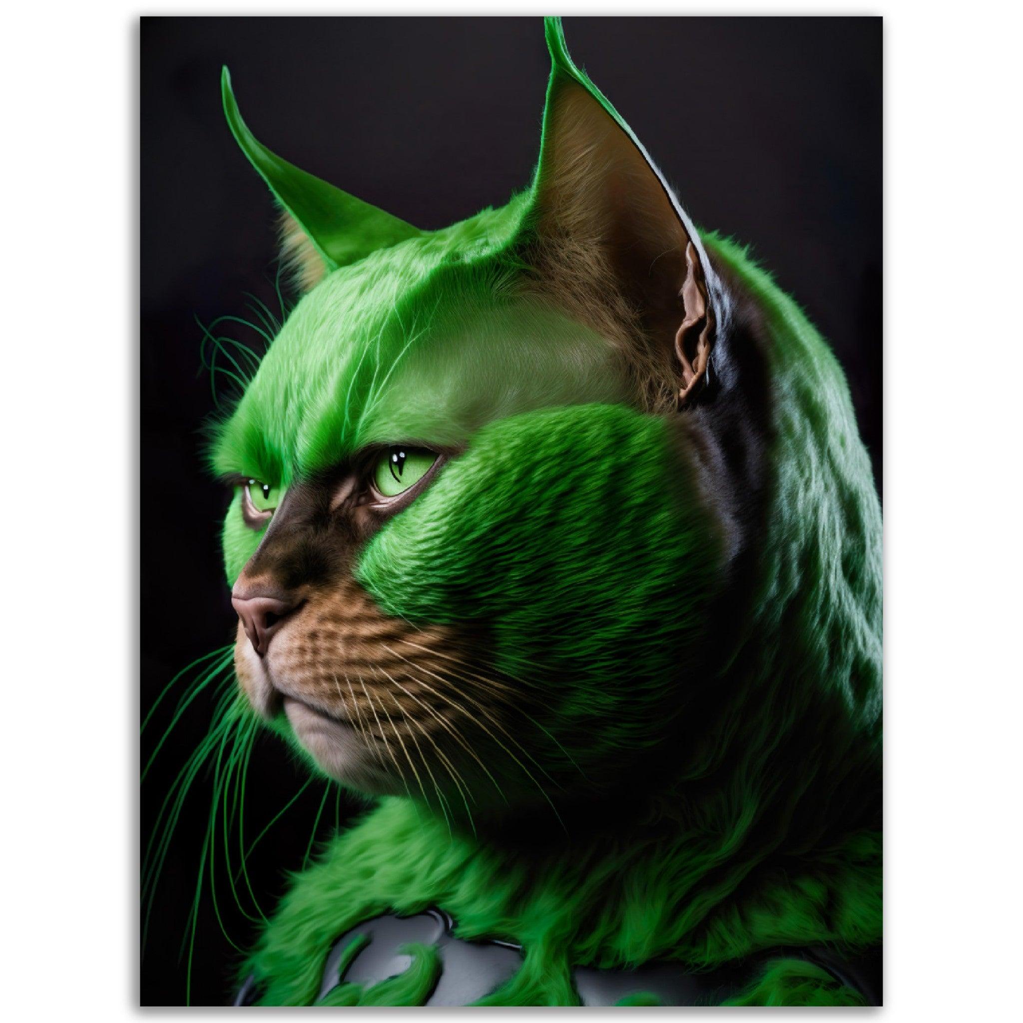 Hulk Katze - Printree.ch AI, Comic, held