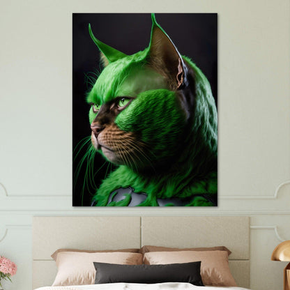 Hulk Katze - Printree.ch AI, Comic, held