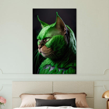 Hulk Katze - Printree.ch AI, Comic, held