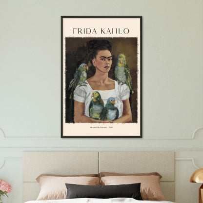 Ich und meine Papageien Gemälde von Frida Kahlo - Printree.ch abstrakte frauen, frau, Frauen, Kunst, Malen, Maler, Malerei, Meisterwerk