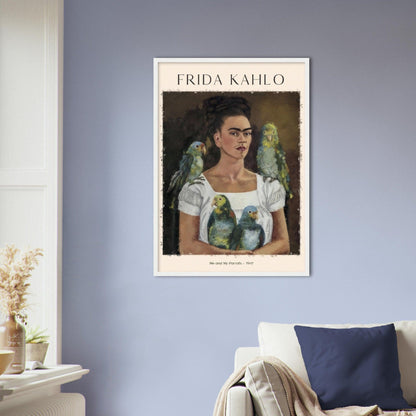 Ich und meine Papageien Gemälde von Frida Kahlo - Printree.ch abstrakte frauen, frau, Frauen, Kunst, Malen, Maler, Malerei, Meisterwerk