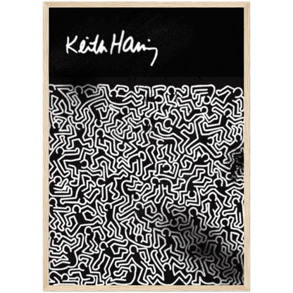 Keith Haring Print, Schwarz Weiss Poster, - Printree.ch Pop ART, popart