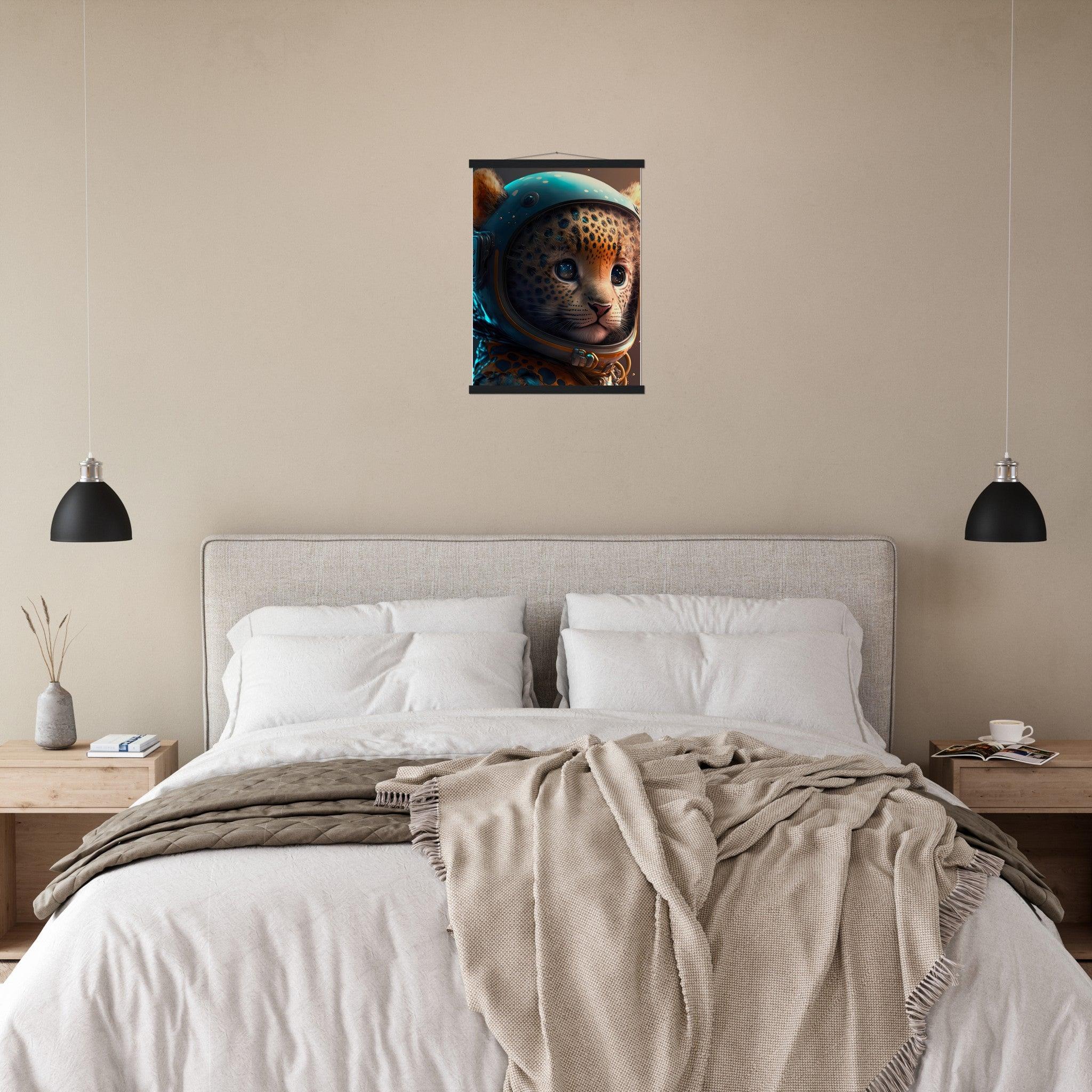 Leopard Baby Astronaut Portrait - Printree.ch 3d illustration, Astronaut, Poster