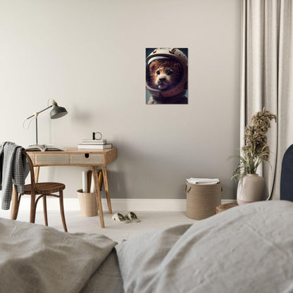 Löwe Baby Astronaut Portrait - Printree.ch 3d illustration, Astronaut, Poster