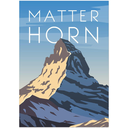 Majestätisches Matterhorn Poster - Printree.ch Illustration, Poster, travel poster