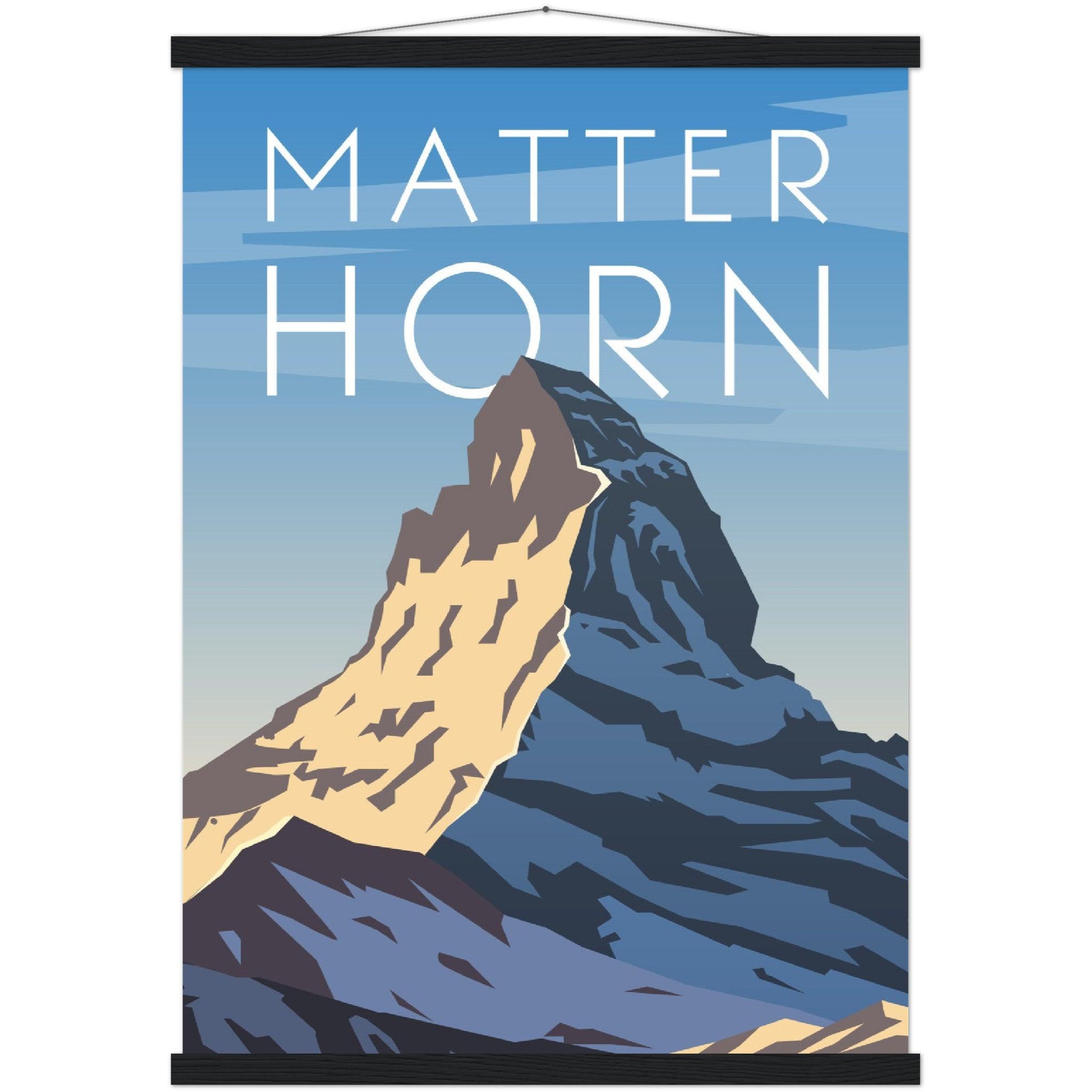 Majestätisches Matterhorn Poster - Printree.ch Illustration, Poster, travel poster