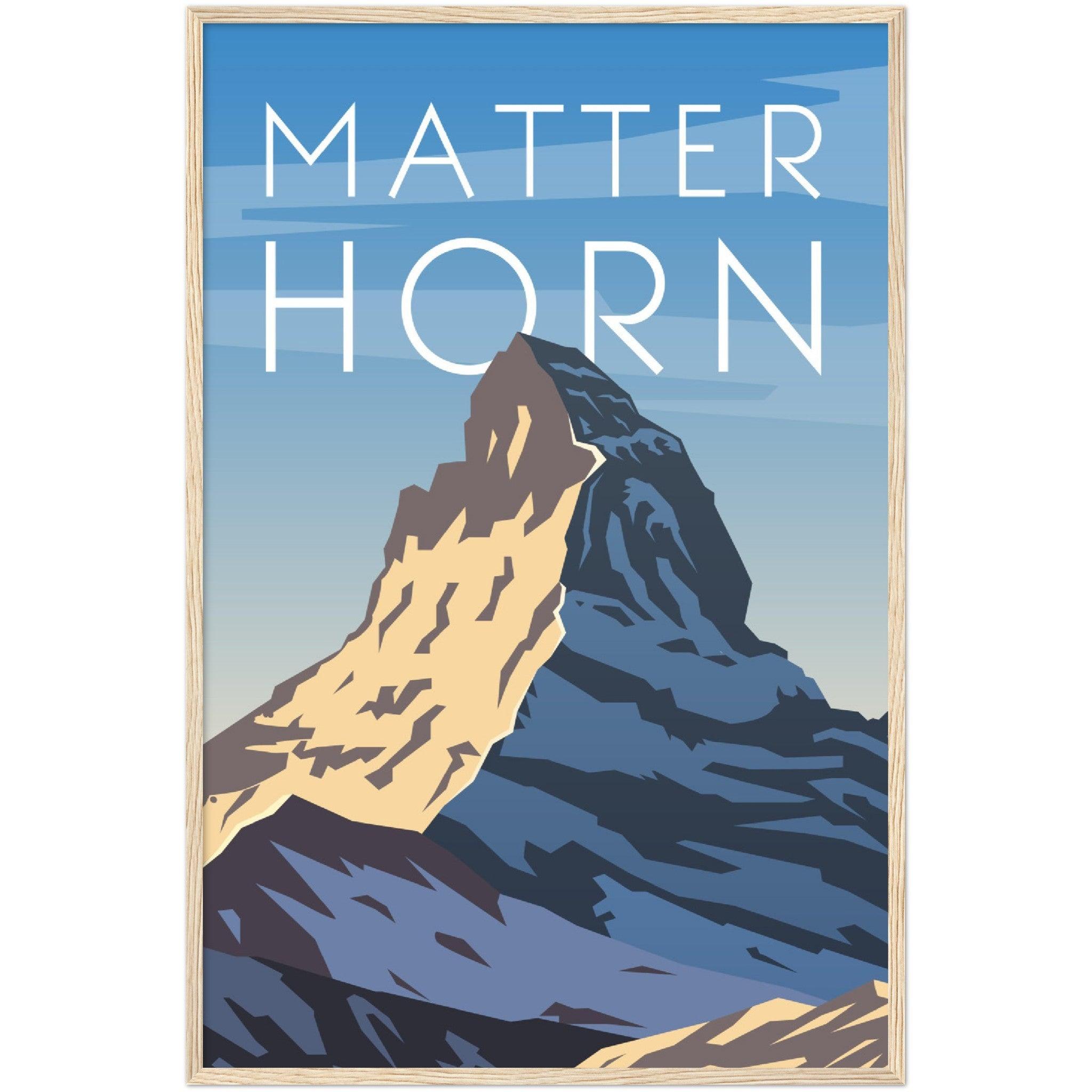 Majestätisches Matterhorn Poster - Printree.ch Illustration, Poster, travel poster