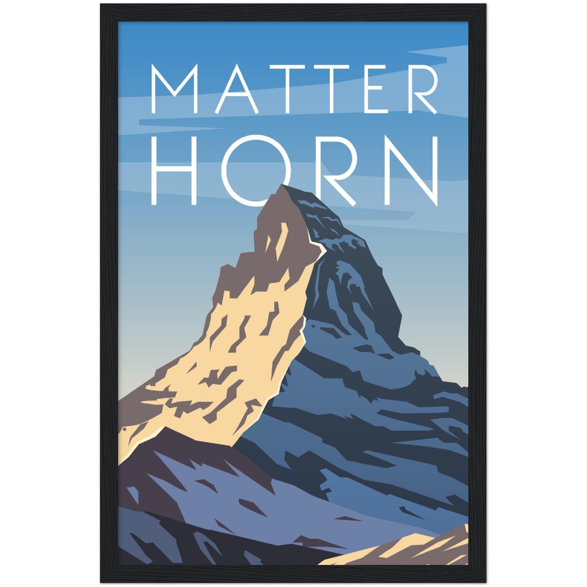 Majestätisches Matterhorn Poster - Printree.ch Illustration, Poster, travel poster