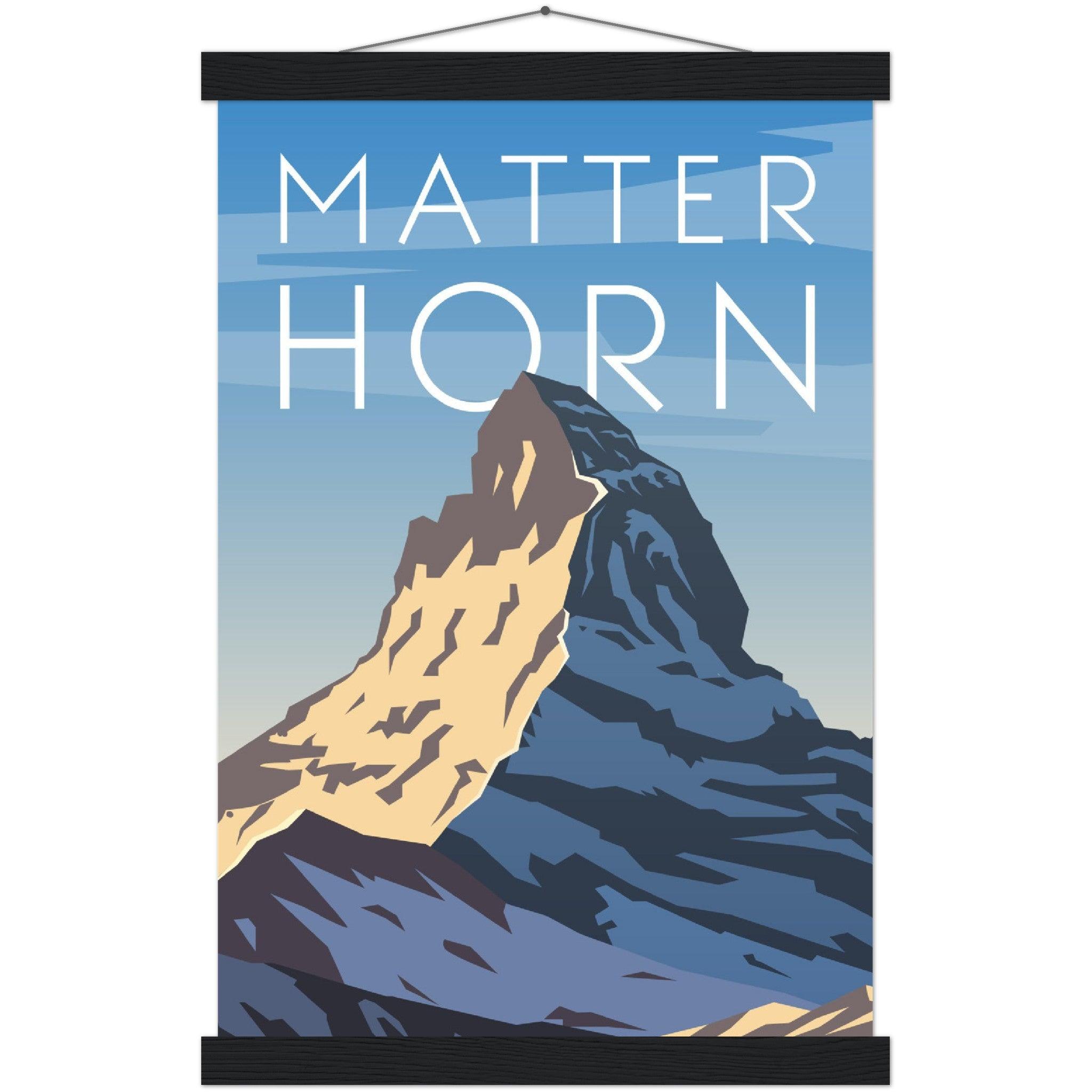 Majestätisches Matterhorn Poster - Printree.ch Illustration, Poster, travel poster