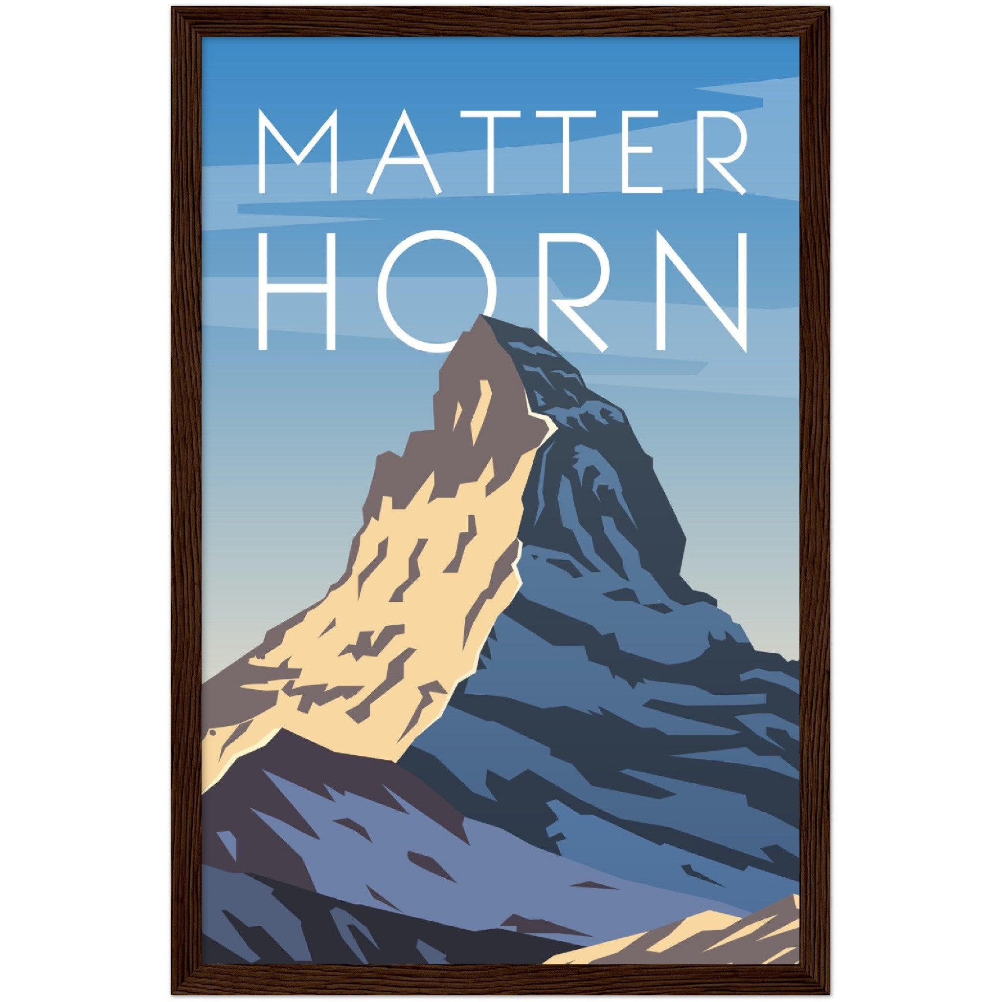 Majestätisches Matterhorn Poster - Printree.ch Illustration, Poster, travel poster