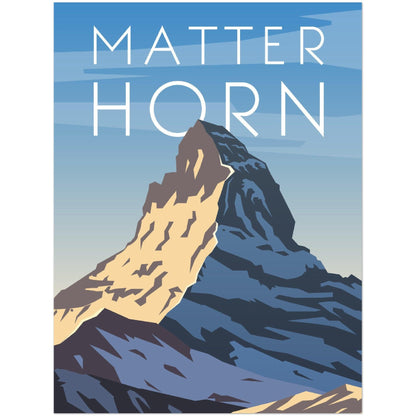 Majestätisches Matterhorn Poster - Printree.ch Illustration, Poster, travel poster