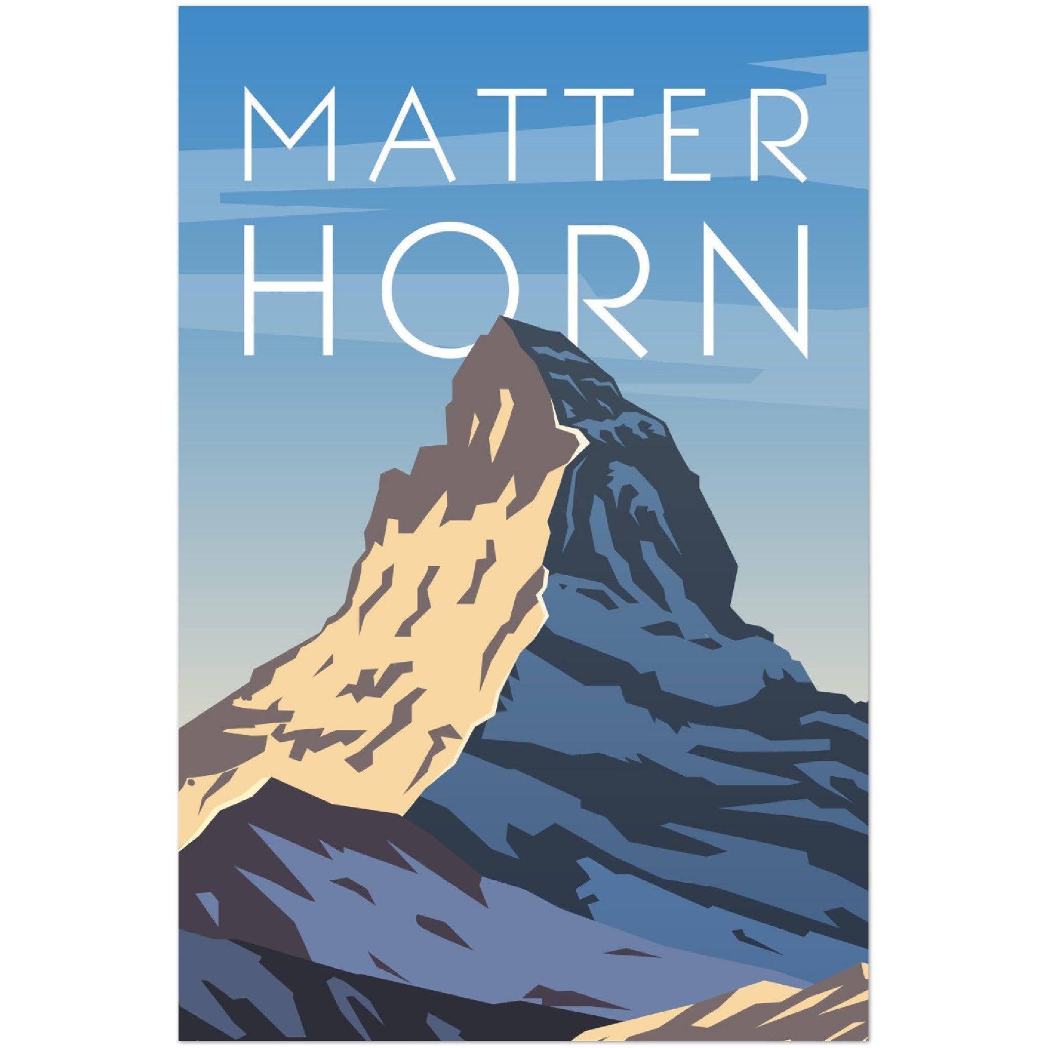 Majestätisches Matterhorn Poster - Printree.ch Illustration, Poster, travel poster