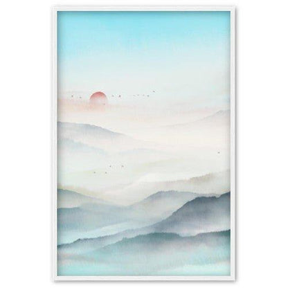 Nebelhafte Landschaft: Eine Fusion der Kulturen - Printree.ch abstrakt, Aquarell, asiatisch, Baum, blau, chinesisch, Design, Fotografie, Grafik, Himmel, Hintergrund, Illustration, Japan, japanisch, künstlerisch, Landschaft, Malerei, Natur, Nebel, Pinsel, Reise, schwarz, Silhouette, Stil, Tinte, traditionell, Wald, weiß, Wolke, Zeichnung