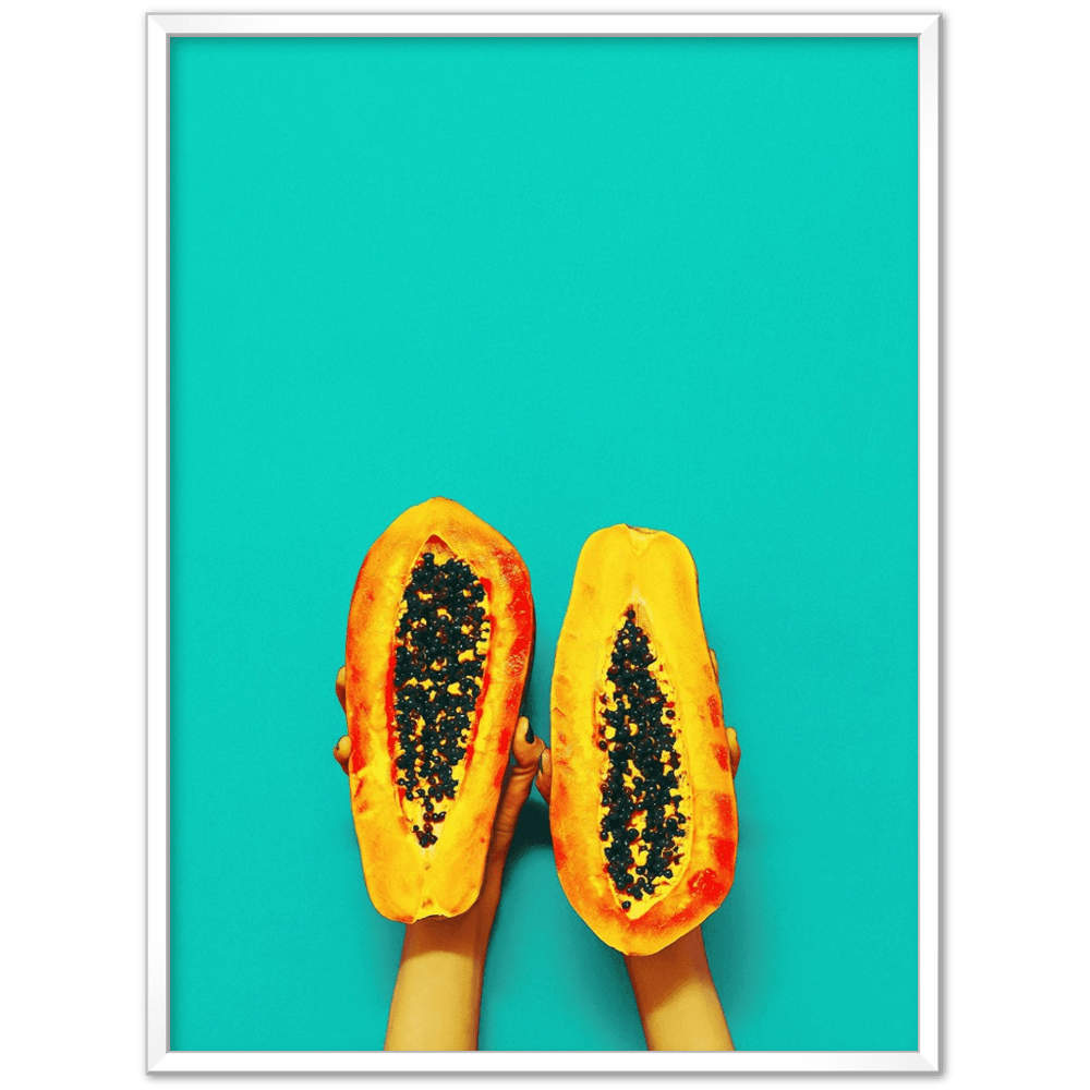 Papaya minimalistischer Lifestyle - Printree.ch abschnitt, aufgeschnitten, dessert, diät, exotisch, frisch, frische, frucht, gesund, halb, hintergrund, isoliert, kern, köstlich, lebensmittel, lecker, nahrung, natürlich, orange, papaya, reif, roh, saftig, scheibe, schnitt, süss, tropisch, vegetarisch, weiss