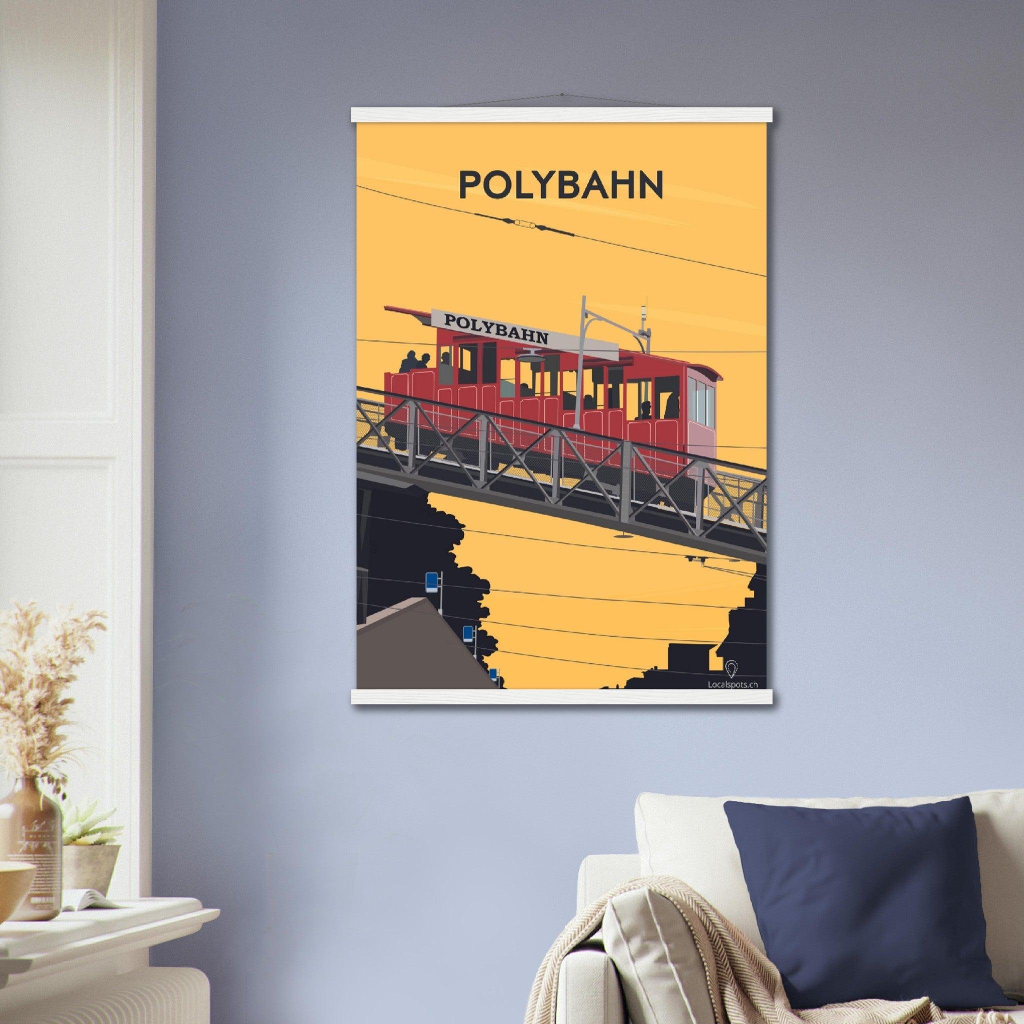 Polybahn - Printree.ch alt, attraktion, eisenbahn, europa, im freien, Localspot, Minimal, Minimalismus, polybahn, schweiz, sehenswürdigkeiten, stadt, stadtbild, strasse, tourismus, transport, ubs polybahn, verkehr, zürich