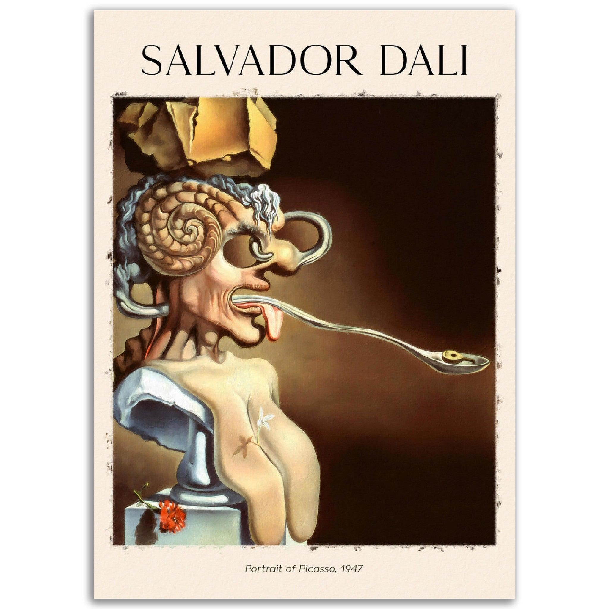 Portät von Picassovon Salvador Dali - Printree.ch Kunst, Malen, Maler, Malerei, Meisterwerk