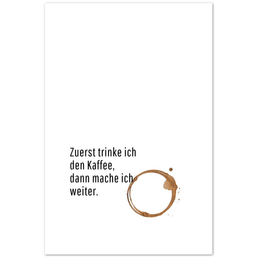 Premium Kaffeegenuss Poster - Printree.ch Brief, Café, Dekoration, dekorativ, Design, Druck, Element, Etikett, Getränk, gezeichnet, Grafik, handgeschrieben, Hintergrund, Illustration, isoliert, Kalligrafie, Karte, Menü, Morgen, Motivation, Poster, Retro, Satz, Schriftzug, Text, Typografie, Vintage, Wort, Zitat