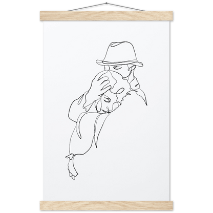 Premium Kunstdrucke - Hochwertige Poster für eine stilvolle Wandgestaltung - Printree.ch age, concept, continuous, couple, drawing, family, graphic, hand drawn, happiness, happy, illustration, isolated, line, Line-Art, love, man, minimalist, one, one line, outline, people, personalisiert, relationship, romance, romantic, Silhouette, sketch, together, vector, wedding, woman