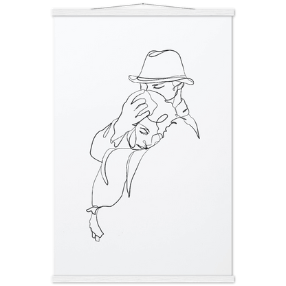 Premium Kunstdrucke - Hochwertige Poster für eine stilvolle Wandgestaltung - Printree.ch age, concept, continuous, couple, drawing, family, graphic, hand drawn, happiness, happy, illustration, isolated, line, Line-Art, love, man, minimalist, one, one line, outline, people, personalisiert, relationship, romance, romantic, Silhouette, sketch, together, vector, wedding, woman