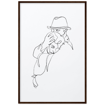 Premium Kunstdrucke - Hochwertige Poster für eine stilvolle Wandgestaltung - Printree.ch age, concept, continuous, couple, drawing, family, graphic, hand drawn, happiness, happy, illustration, isolated, line, Line-Art, love, man, minimalist, one, one line, outline, people, personalisiert, relationship, romance, romantic, Silhouette, sketch, together, vector, wedding, woman