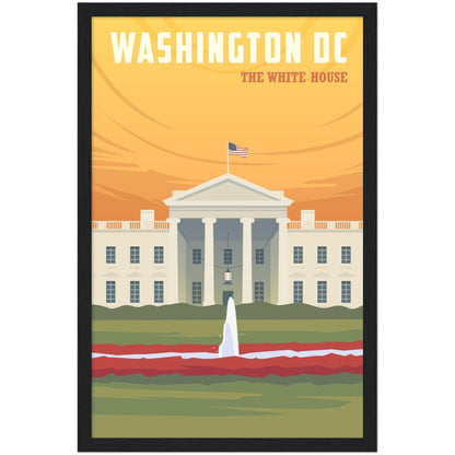 Premium Poster "Das Weiße Haus" - Hochwertige Museumsqualität für Ihr Zuhause! - Printree.ch Illustration, Poster, travel poster