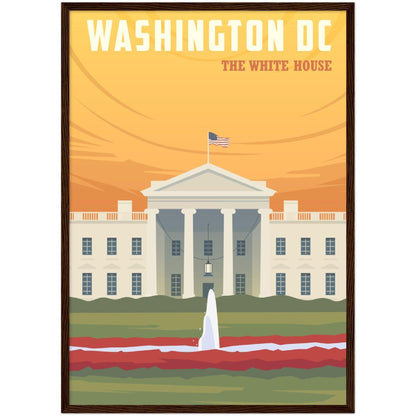 Premium Poster "Das Weiße Haus" - Hochwertige Museumsqualität für Ihr Zuhause! - Printree.ch Illustration, Poster, travel poster