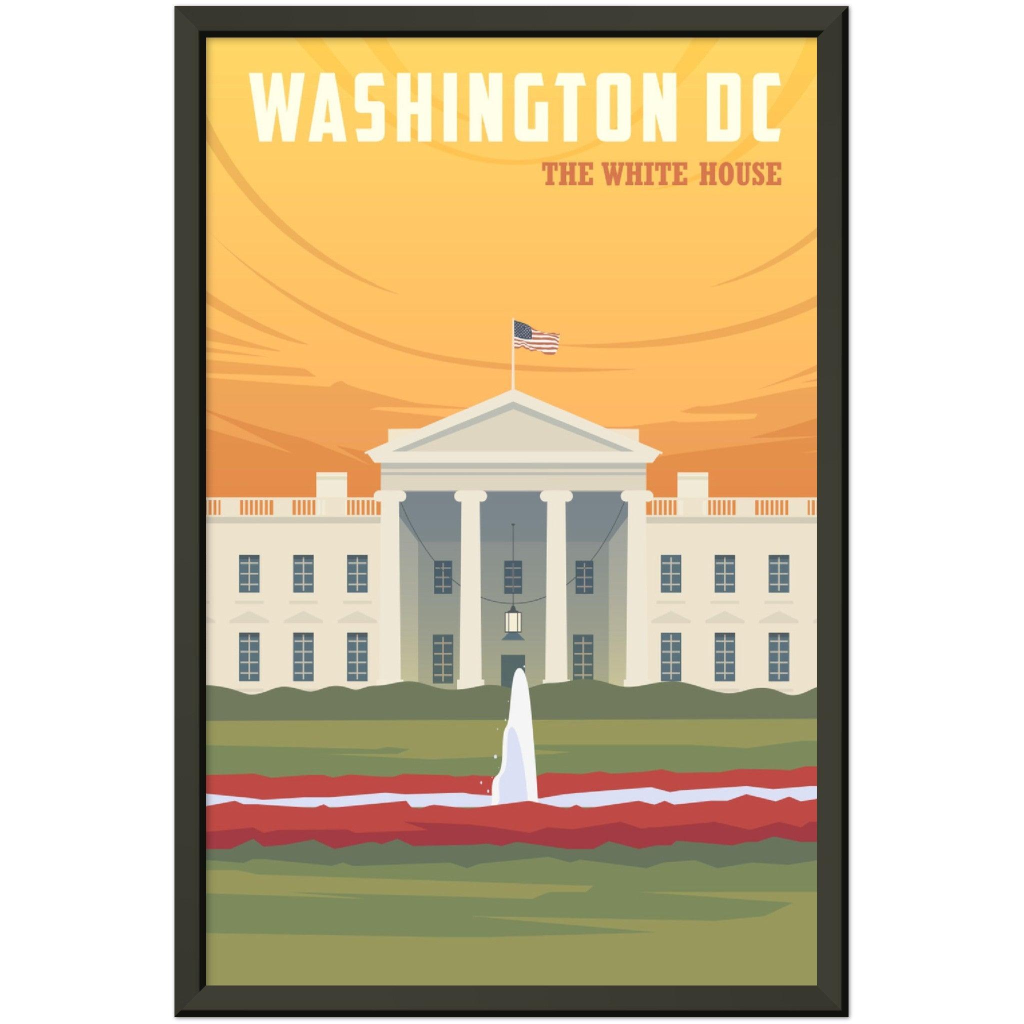 Premium Poster "Das Weiße Haus" - Hochwertige Museumsqualität für Ihr Zuhause! - Printree.ch Illustration, Poster, travel poster