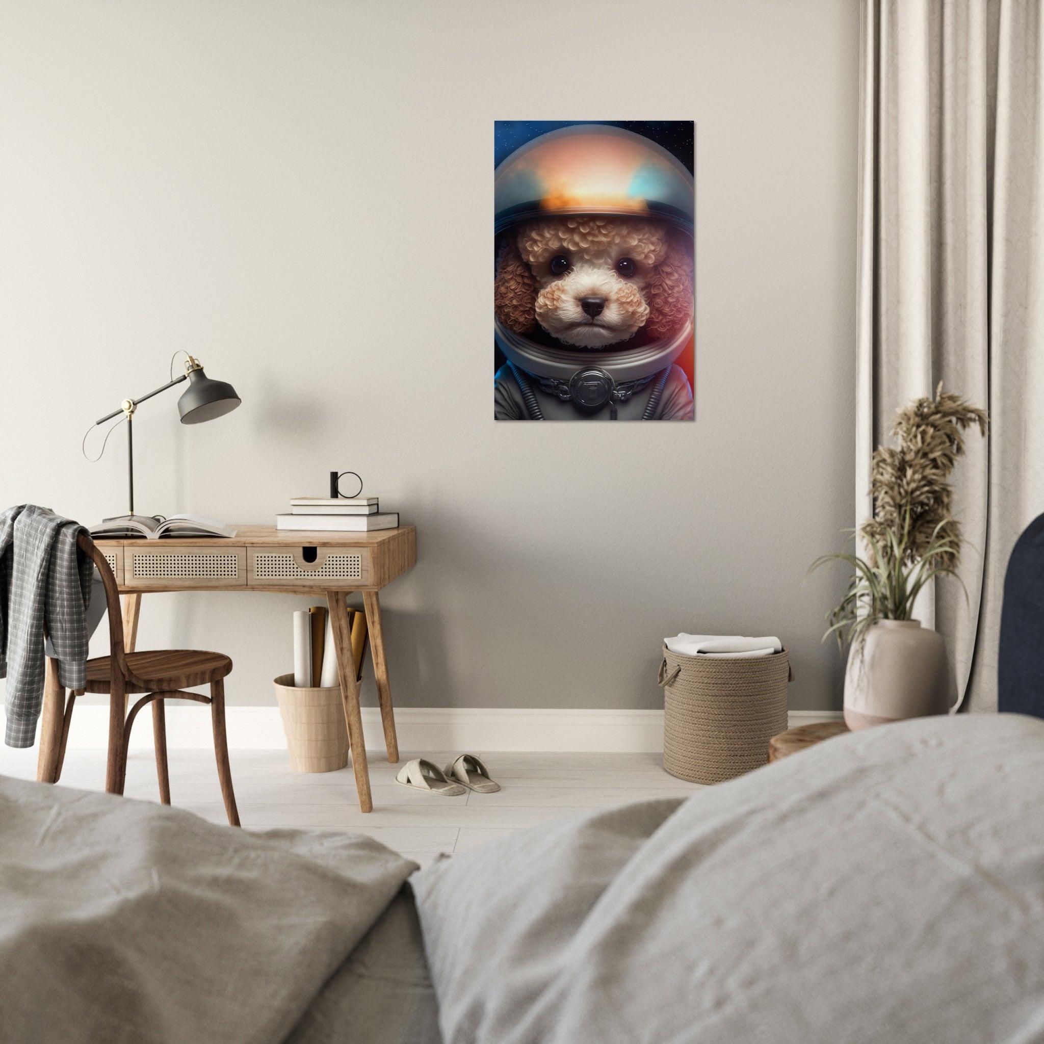 Pudel Baby Astronaut Portrait - Printree.ch 3d illustration, Astronaut, Poster