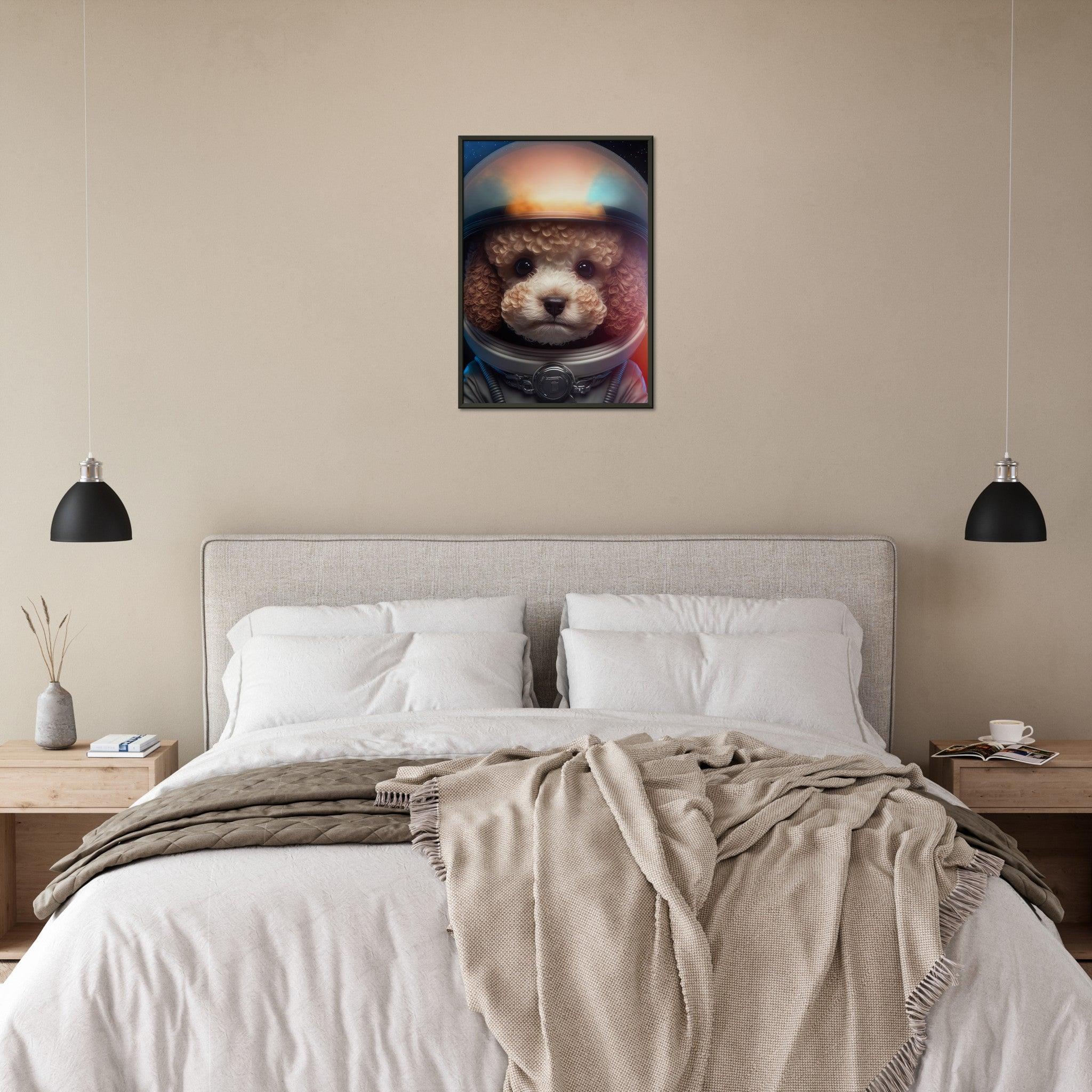 Pudel Baby Astronaut Portrait - Printree.ch 3d illustration, Astronaut, Poster