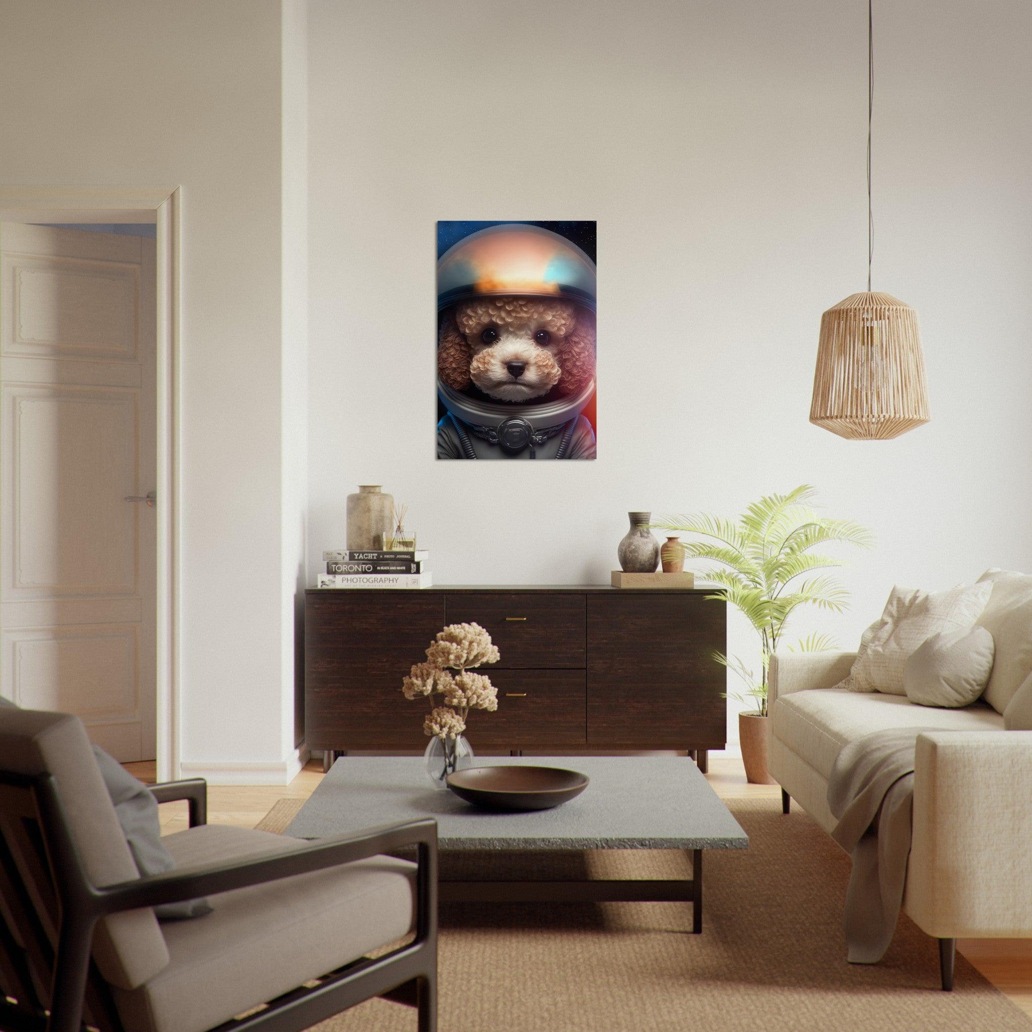 Pudel Baby Astronaut Portrait - Printree.ch 3d illustration, Astronaut, Poster