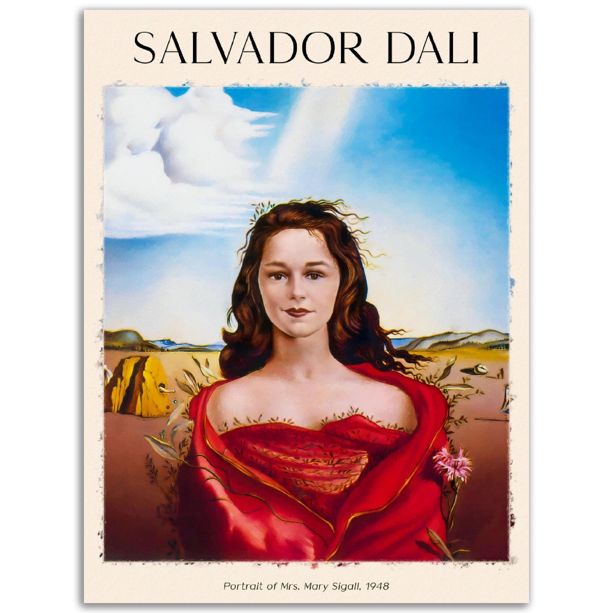 Salvador Dali Portrait of Mrs. Mary Sigall - Printree.ch abstrakte frauen, frau, Frauen, Kunst, Malen, Maler, Malerei, Meisterwerk