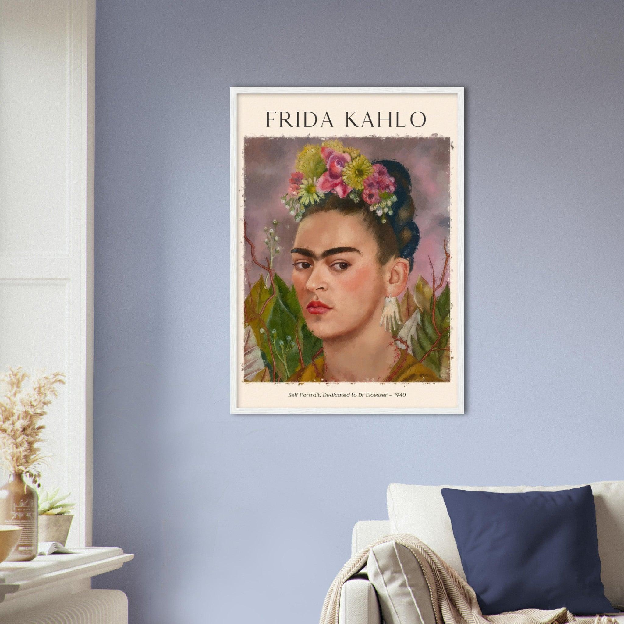 Selbstbildnis, Dr. Eloesser gewidmet von Frida Kahlo - Printree.ch abstrakte frauen, frau, Frauen, Kunst, Malen, Maler, Malerei, Meisterwerk