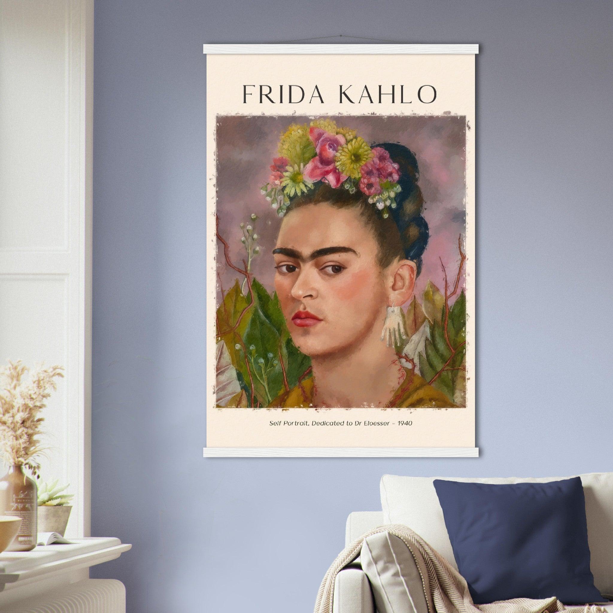 Selbstbildnis, Dr. Eloesser gewidmet von Frida Kahlo - Printree.ch abstrakte frauen, frau, Frauen, Kunst, Malen, Maler, Malerei, Meisterwerk