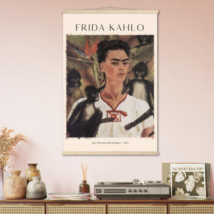 Selbstbildnis mit Affe Gemälde von Frida Kahlo - Printree.ch abstrakte frauen, frau, Frauen, Kunst, Malen, Maler, Malerei, Meisterwerk