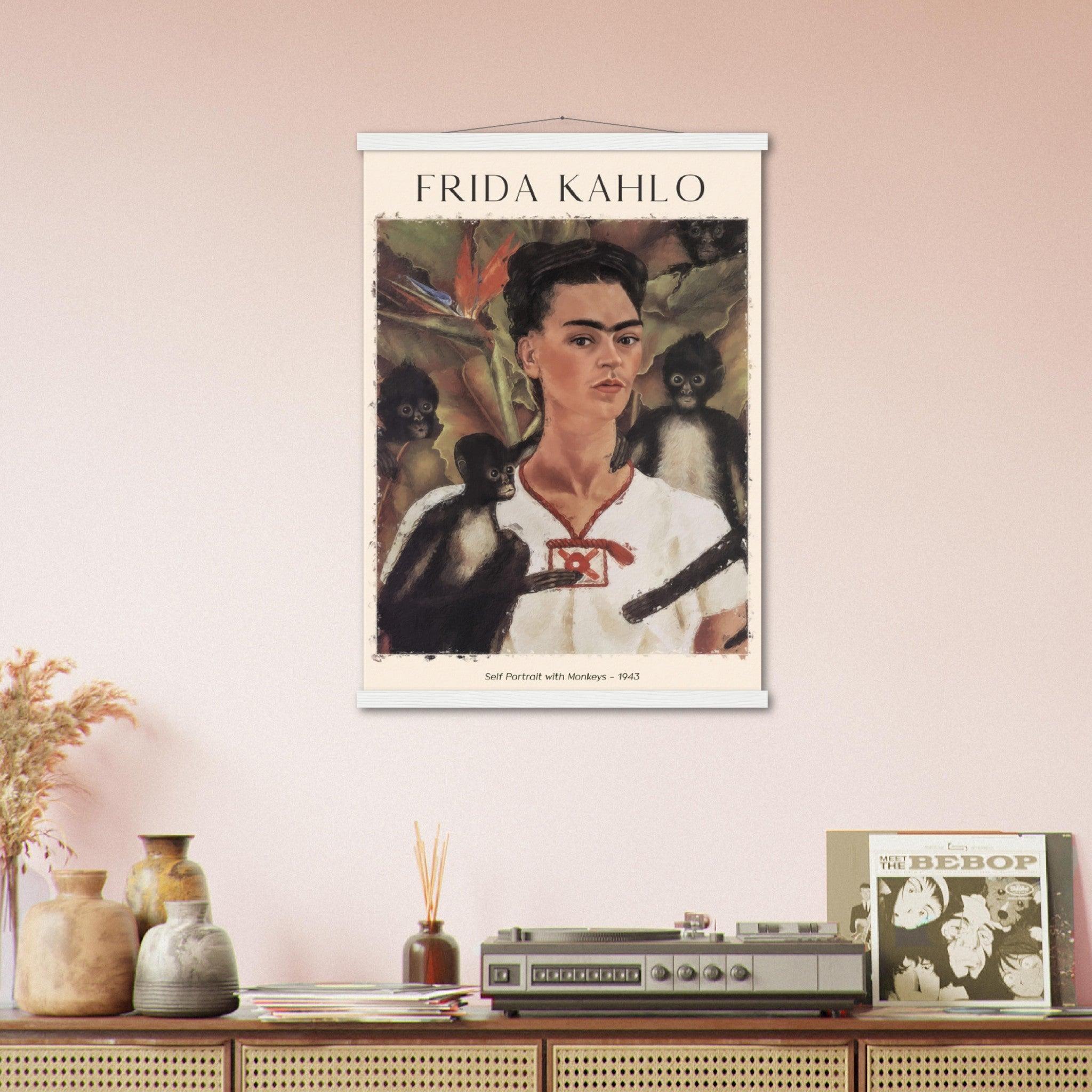 Selbstbildnis mit Affe Gemälde von Frida Kahlo - Printree.ch abstrakte frauen, frau, Frauen, Kunst, Malen, Maler, Malerei, Meisterwerk